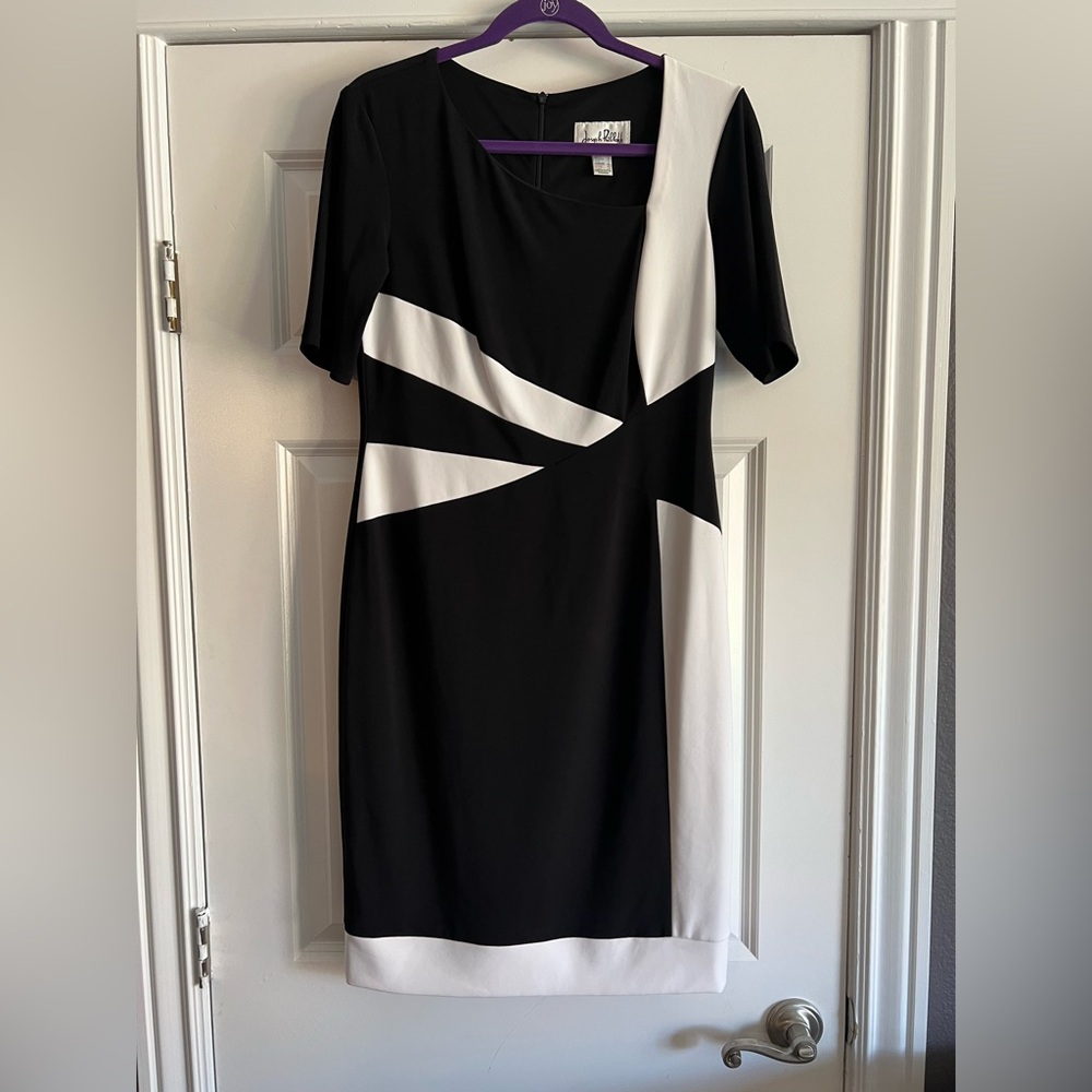 Elegant Black and White Dress